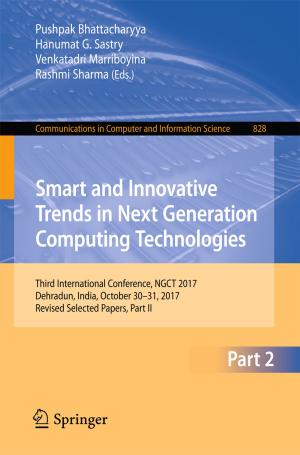 Cover of the book Smart and Innovative Trends in Next Generation Computing Technologies by Murli Desai, Sheetal Goel