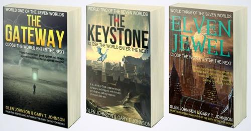 Cover of the book The Seven Worlds Series. The Gateway, The Keystone & Elven Jewel. Omnibus Edition. Books 1 to 3. by Gary Johnson, Fugu-Fish Publishing