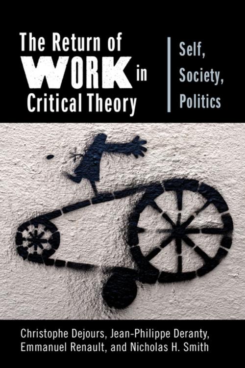 Cover of the book The Return of Work in Critical Theory by Jean-Philippe Deranty, Emmanuel Renault, Nicholas H. Smith, Christophe Dejours, Columbia University Press