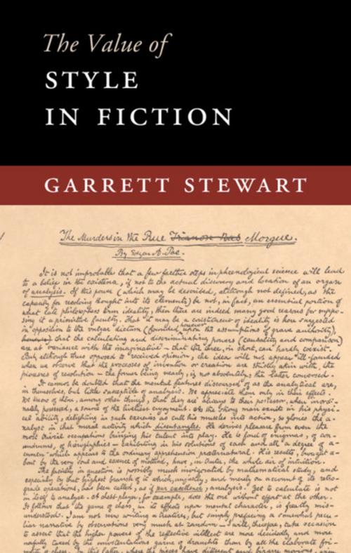 Cover of the book The Value of Style in Fiction by Garrett Stewart, Cambridge University Press