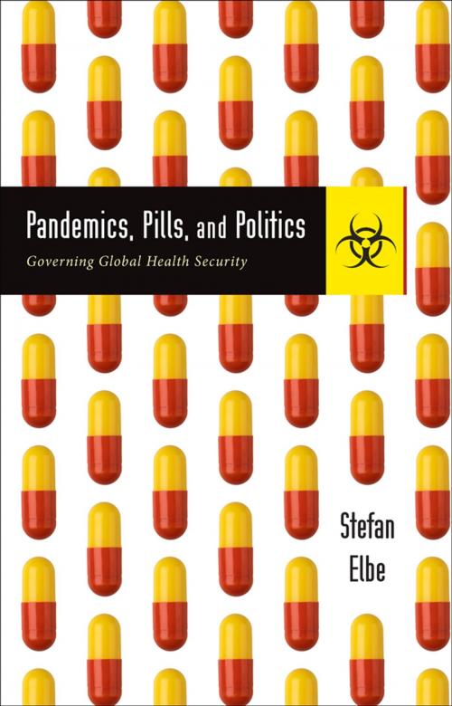 Cover of the book Pandemics, Pills, and Politics by Stefan Elbe, Johns Hopkins University Press