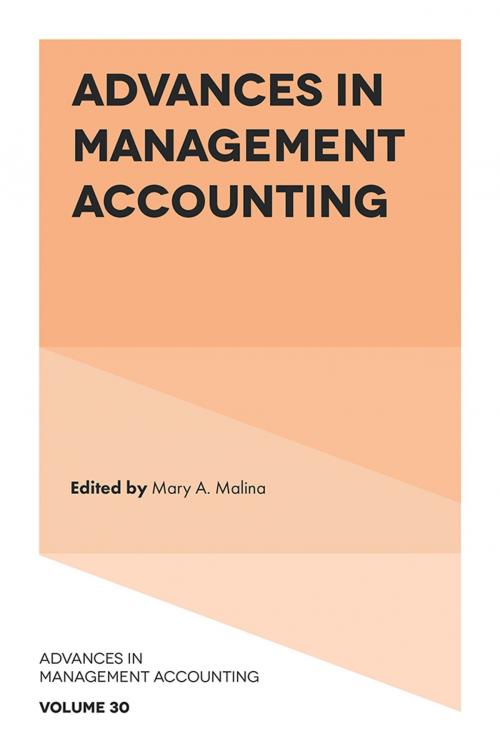 Cover of the book Advances in Management Accounting by , Emerald Publishing Limited