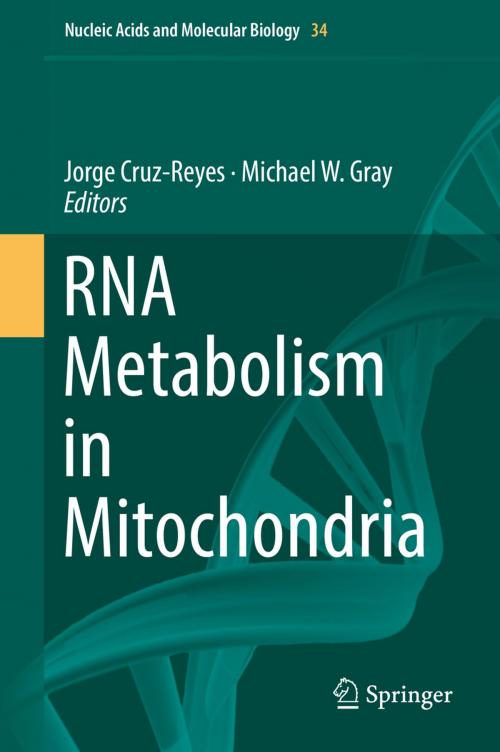 Cover of the book RNA Metabolism in Mitochondria by , Springer International Publishing