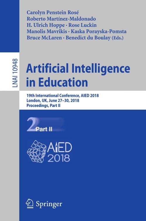 Cover of the book Artificial Intelligence in Education by , Springer International Publishing