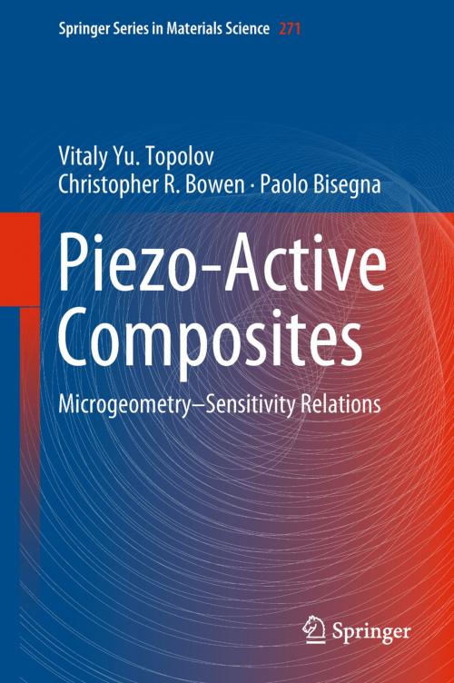 Cover of the book Piezo-Active Composites by Vitaly Yu. Topolov, Christopher R. Bowen, Paolo Bisegna, Springer International Publishing
