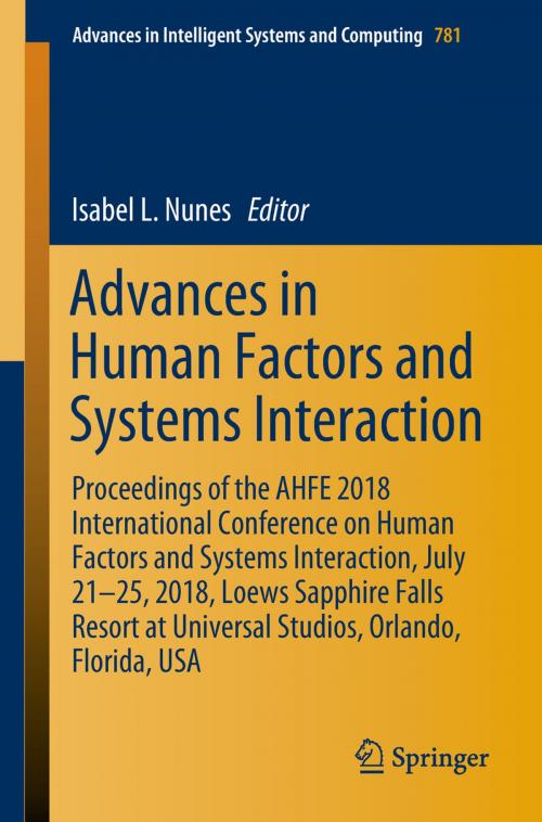 Cover of the book Advances in Human Factors and Systems Interaction by , Springer International Publishing