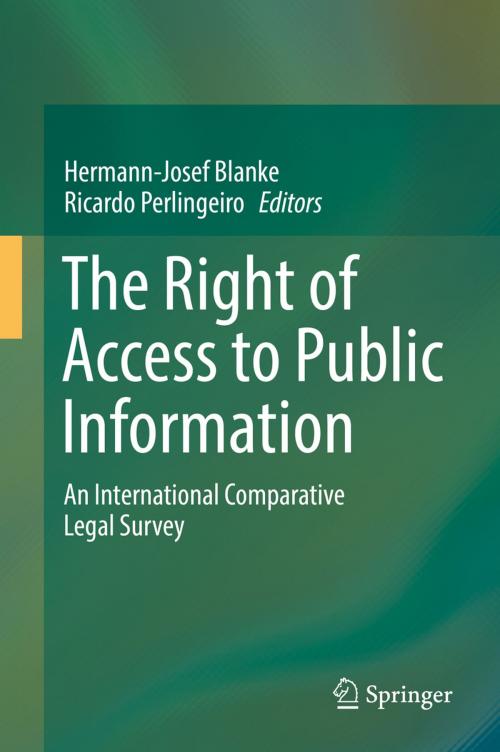 Cover of the book The Right of Access to Public Information by , Springer Berlin Heidelberg