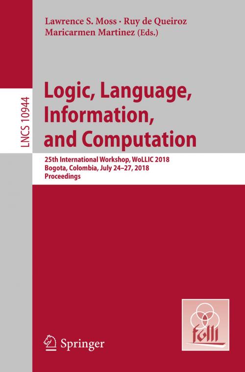 Cover of the book Logic, Language, Information, and Computation by , Springer Berlin Heidelberg