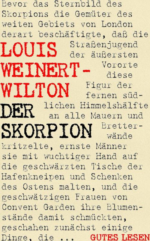 Cover of the book Der Skorpion by Louis Weinert-Wilton, epubli