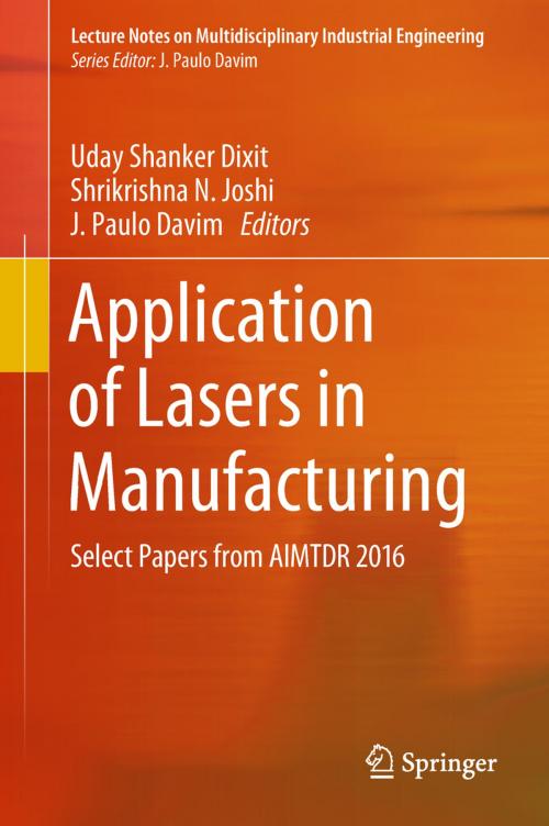 Cover of the book Application of Lasers in Manufacturing by , Springer Singapore