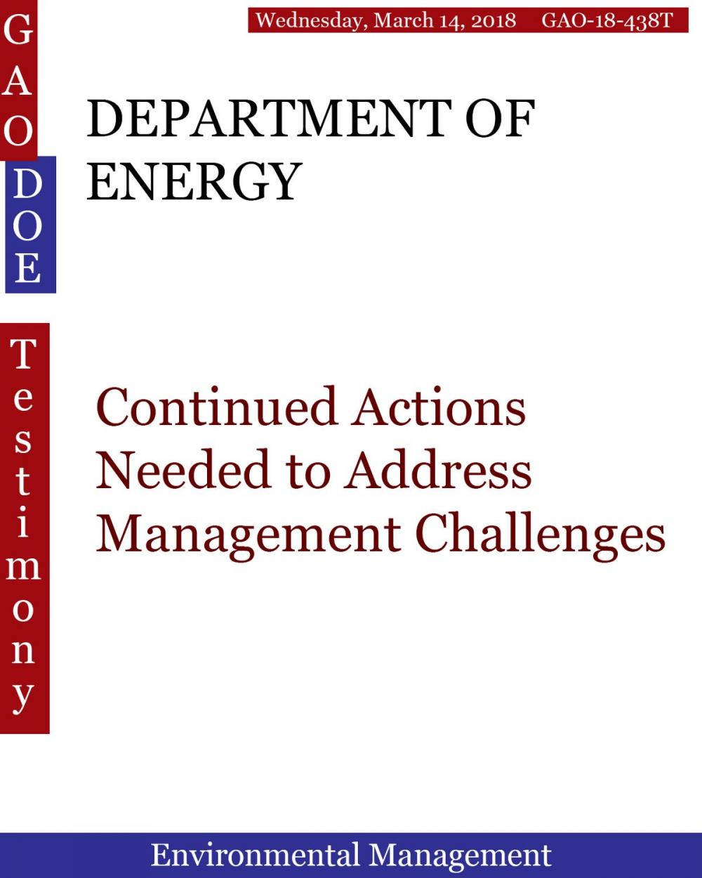 Big bigCover of DEPARTMENT OF ENERGY