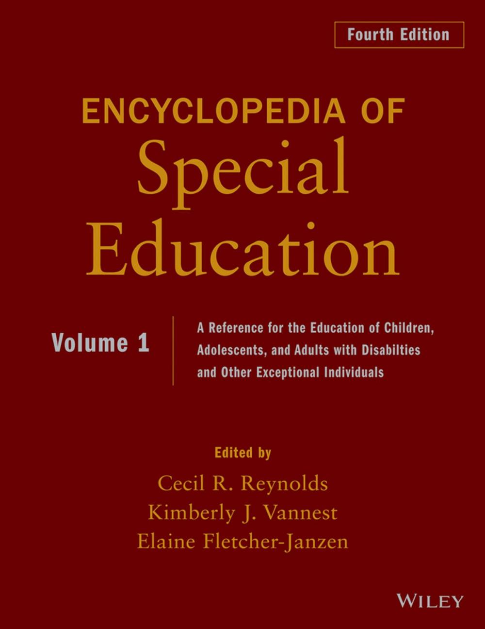Big bigCover of Encyclopedia of Special Education, Volume 1