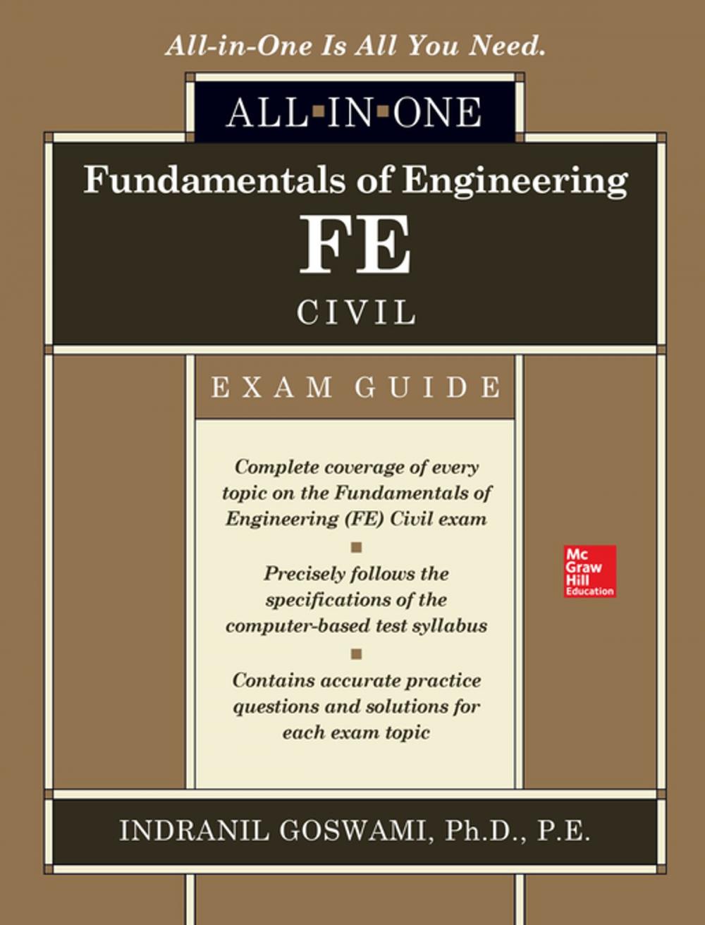 Big bigCover of Fundamentals of Engineering FE Civil All-in-One Exam Guide