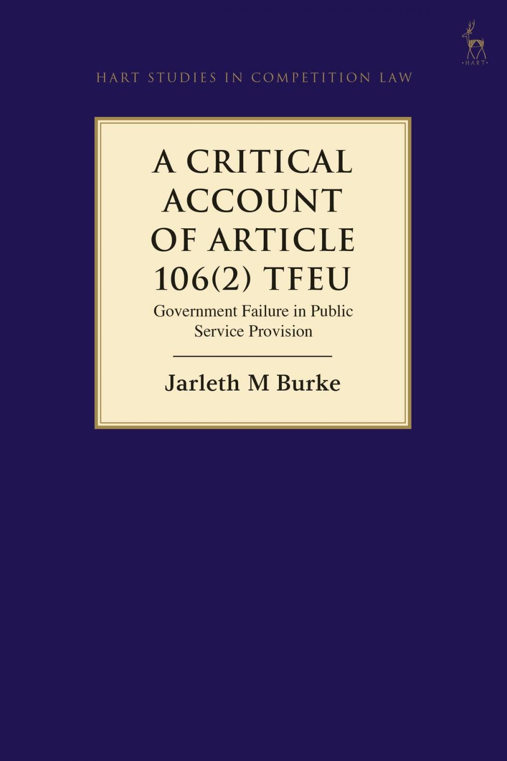 Big bigCover of A Critical Account of Article 106(2) TFEU