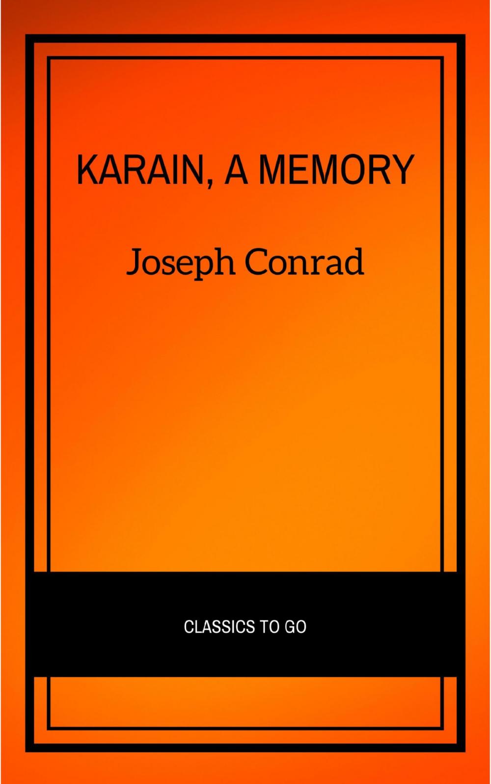 Big bigCover of Karain, A Memory