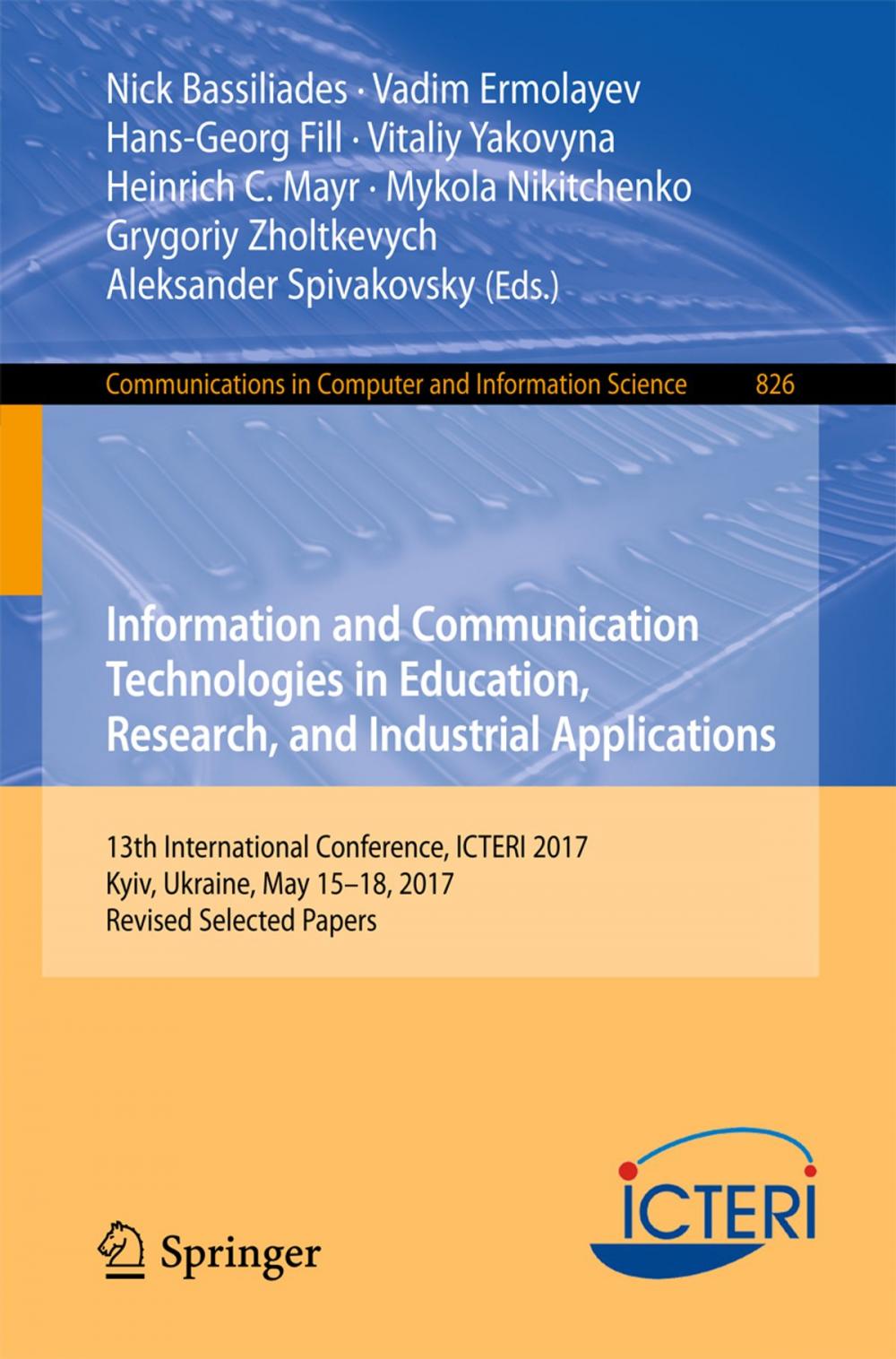 Big bigCover of Information and Communication Technologies in Education, Research, and Industrial Applications