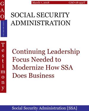 Cover of SOCIAL SECURITY ADMINISTRATION
