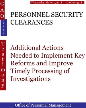Cover of the book PERSONNEL SECURITY CLEARANCES by Jeffrey Day Sr