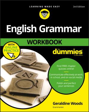 Cover of the book English Grammar Workbook For Dummies, with Online Practice by Andrew M. Chisholm