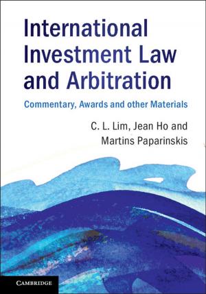 Cover of the book International Investment Law and Arbitration by Frank B. Cross