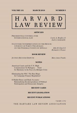 Book cover of Harvard Law Review: Volume 131, Number 5 - March 2018