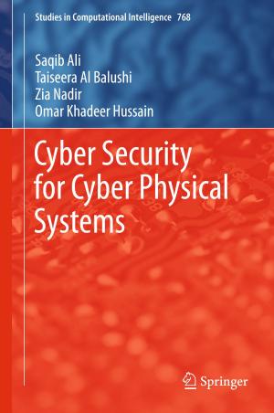 Book cover of Cyber Security for Cyber Physical Systems