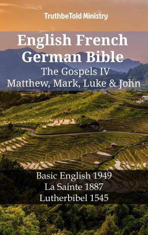 Book cover of English French German Bible - The Gospels IV - Matthew, Mark, Luke & John