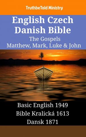 Cover of the book English Czech Danish Bible - The Gospels - Matthew, Mark, Luke & John by TruthBeTold Ministry