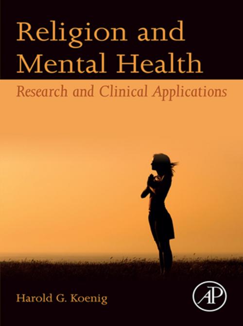 Cover of the book Religion and Mental Health by Harold G. Koenig, Elsevier Science
