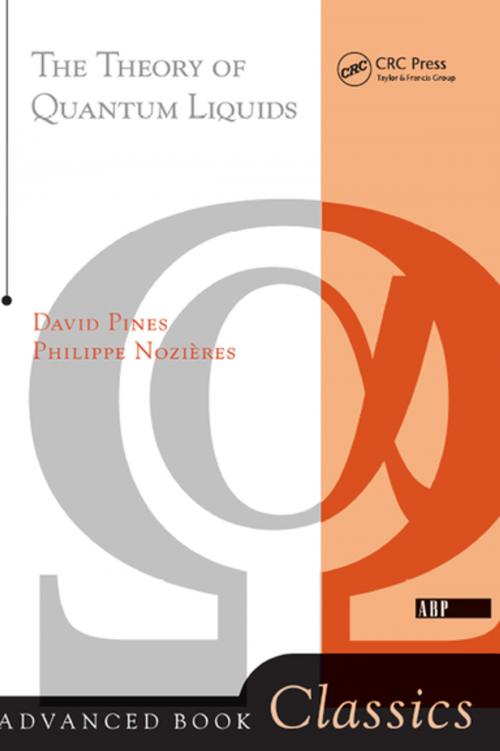 Cover of the book Theory Of Quantum Liquids by Philippe Nozieres, CRC Press