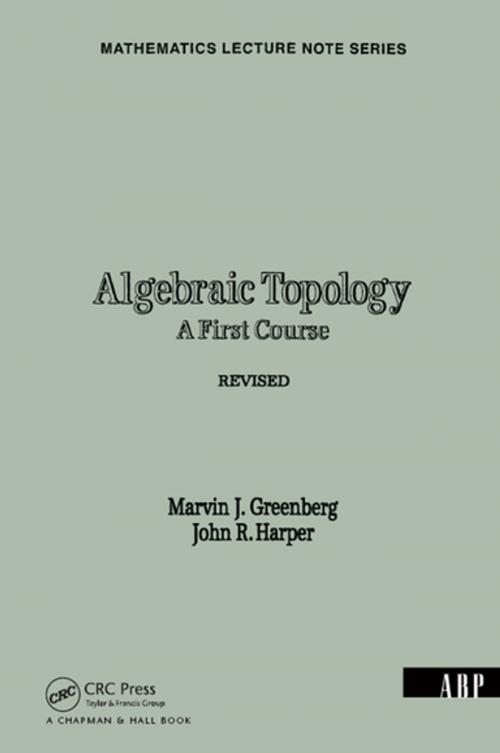 Cover of the book Algebraic Topology by Marvin J. Greenberg, CRC Press