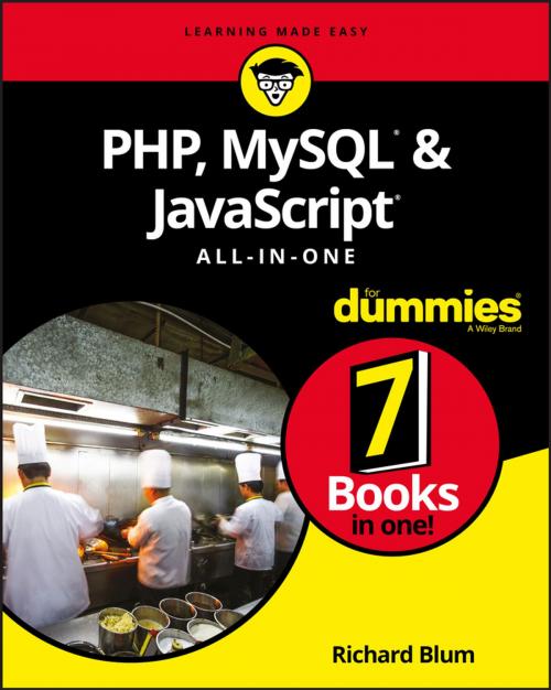 Cover of the book PHP, MySQL, & JavaScript All-in-One For Dummies by Richard Blum, Wiley