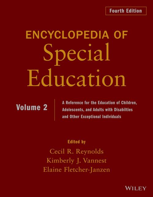 Cover of the book Encyclopedia of Special Education, Volume 2 by , Wiley