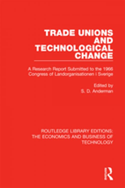 Cover of the book Trade Unions and Technological Change by , Taylor and Francis