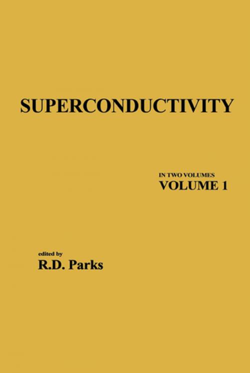 Cover of the book Superconductivity by R.D. Parks, CRC Press