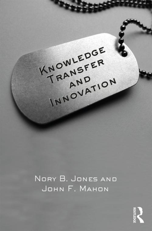 Cover of the book Knowledge Transfer and Innovation by Nory B. Jones, John F. Mahon, Taylor and Francis