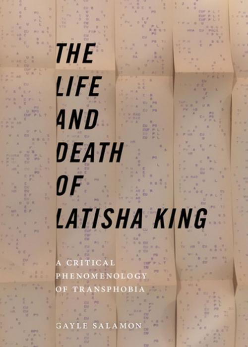 Cover of the book The Life and Death of Latisha King by Gayle Salamon, NYU Press