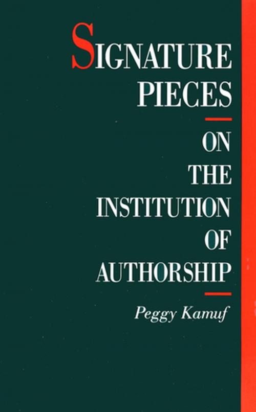 Cover of the book Signature Pieces by Peggy Kamuf, Cornell University Press
