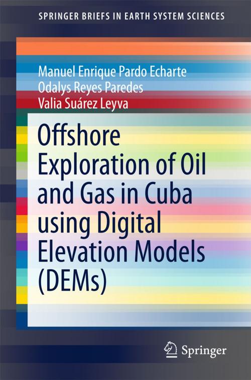 Cover of the book Offshore Exploration of Oil and Gas in Cuba using Digital Elevation Models (DEMs) by Manuel Enrique Pardo Echarte, Odalys Reyes Paredes, Valia Suárez Leyva, Springer International Publishing