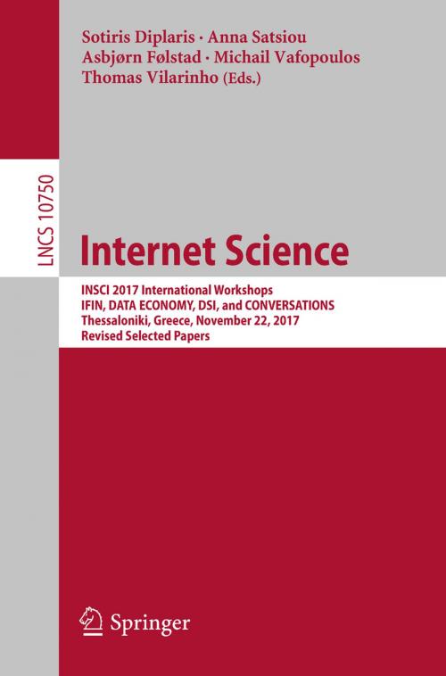 Cover of the book Internet Science by , Springer International Publishing