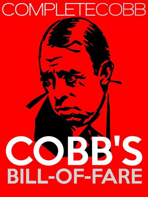 Cover of the book Cobb's Bill-of-Fare by Irvin S Cobb, Cobb Press