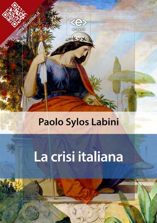 Cover of the book La crisi italiana by Paolo Sylos Labini, E-text