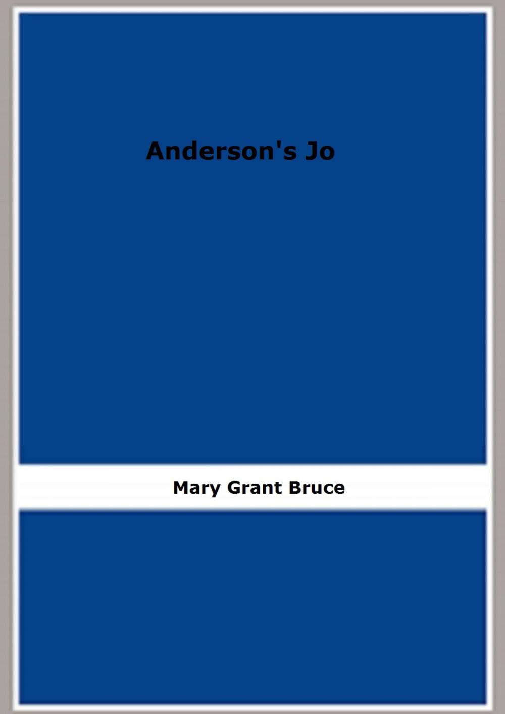 Big bigCover of Anderson's Jo