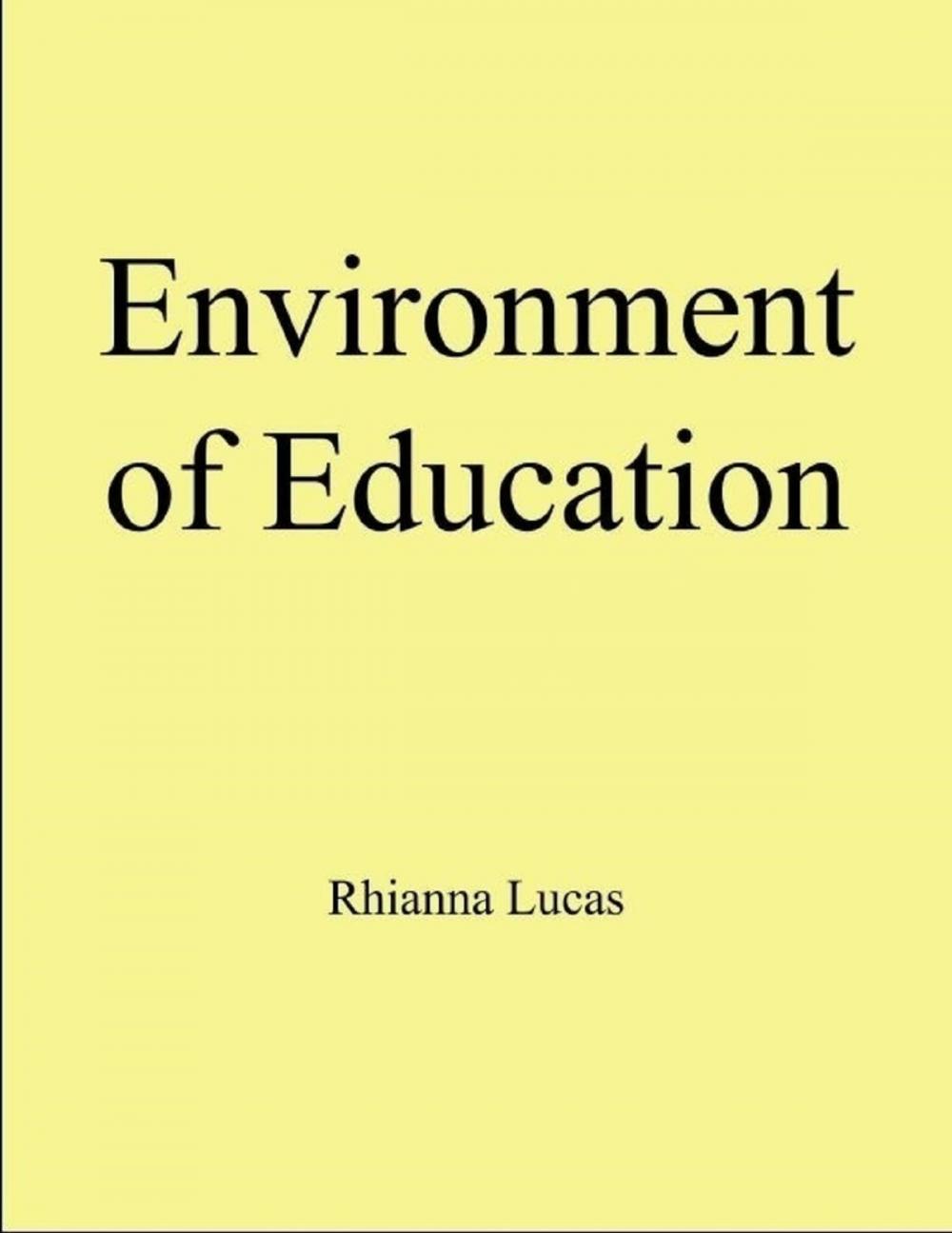 Big bigCover of Environment of Education