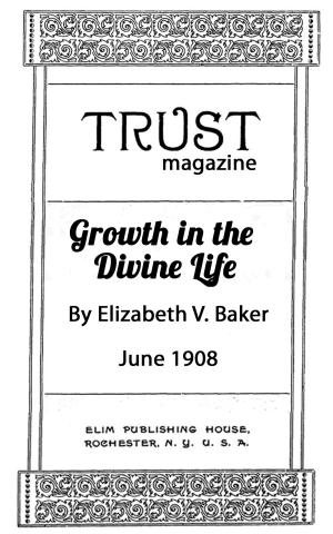 Cover of Growth in the Divine Life