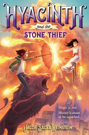 Cover of the book Hyacinth and the Stone Thief by Jennifer L. Holm, Matthew Holm, Jarrett J. Krosoczka, Dan Santat, Raina Telgemeier