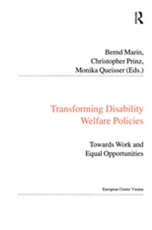 Cover of the book Transforming Disability Welfare Policies by Angela Stanhope, Odette Hutchinson