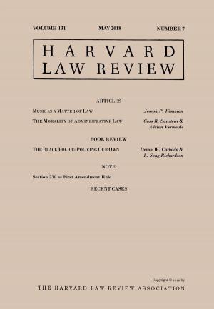 Book cover of Harvard Law Review: Volume 131, Number 7 - May 2018