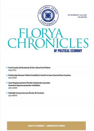 Cover of the book Florya Chronicles of Political Economy Oct 2016 by Mustafa AYDIN, Nigar Celik