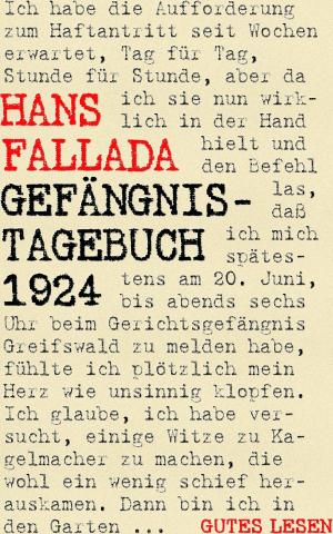 Cover of the book Gefängnistagebuch 1924 by Hans Fallada